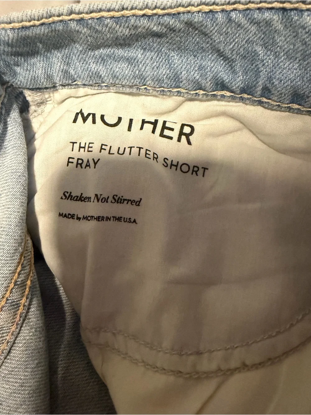 MOTHER Flutter Fray shorts size 34